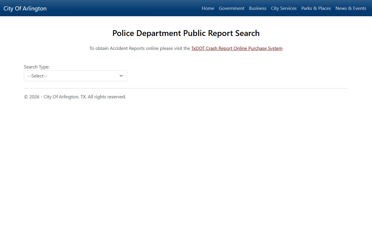 Arlington Residents Directory - Police Department records search