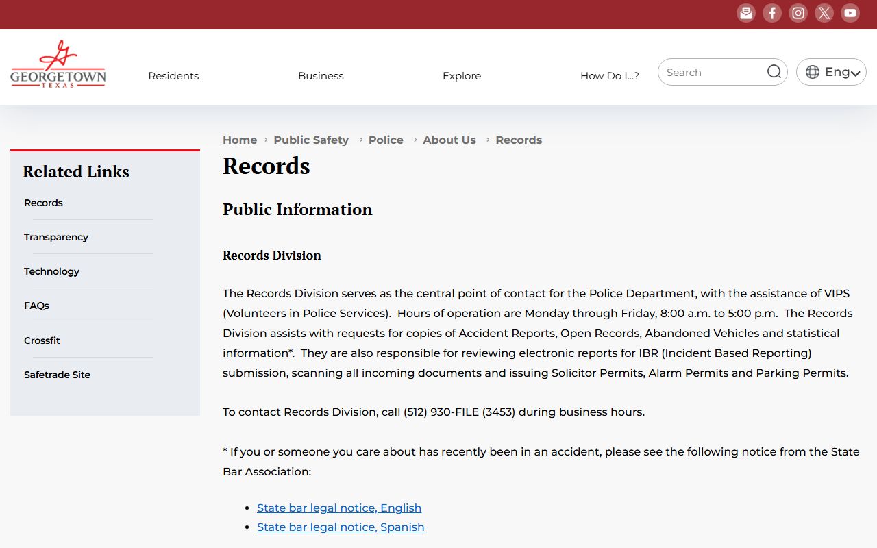 Georgetown Residents Directory