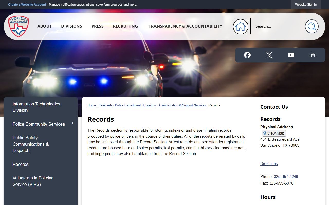 San Angelo Residents Directory