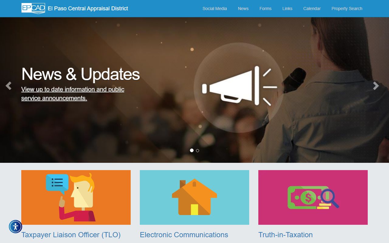 El Paso Central Appraisal District property search for El Paso County residents directory