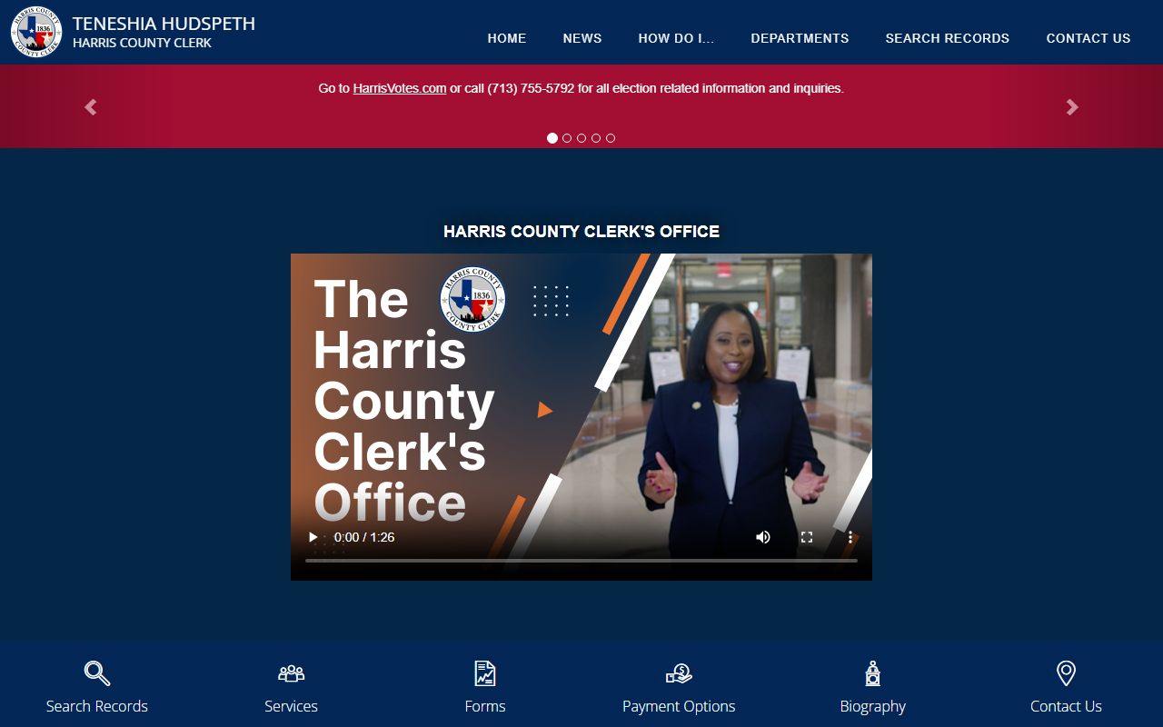 Harris County Clerk residents directory search portal
