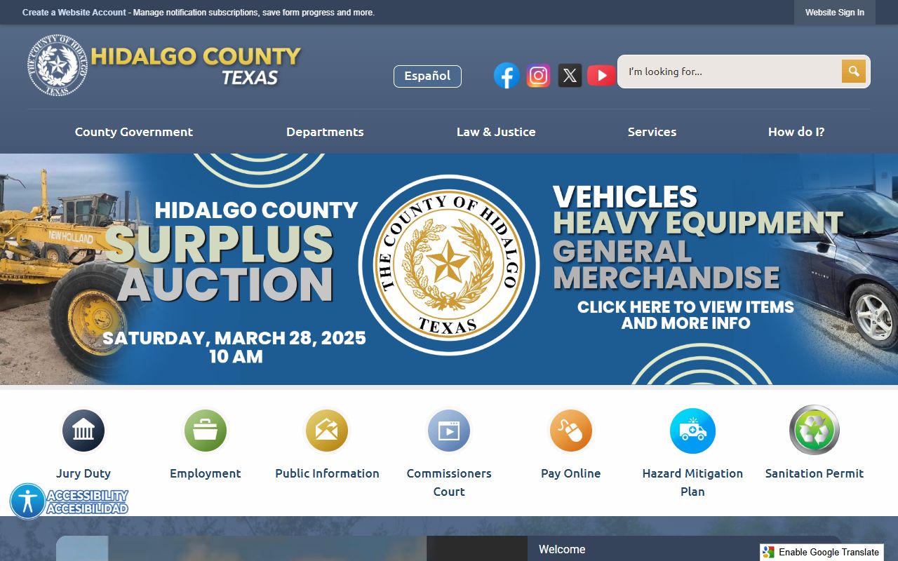 Hidalgo County Tax Assessor-Collector website for residents directory tax record lookups