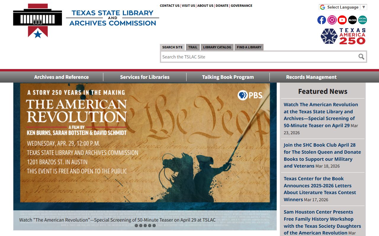Texas Residents Directory - Texas State Library and Archives
