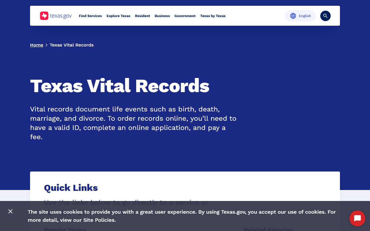 Texas Residents Directory - Texas.gov Vital Records Portal