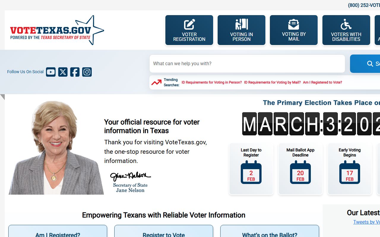 Texas Residents Directory - VoteTexas.gov Voter Information